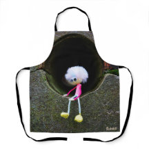 Fubby puppetry sitting in a wall.