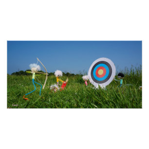 Fubby shooting in the grass poster