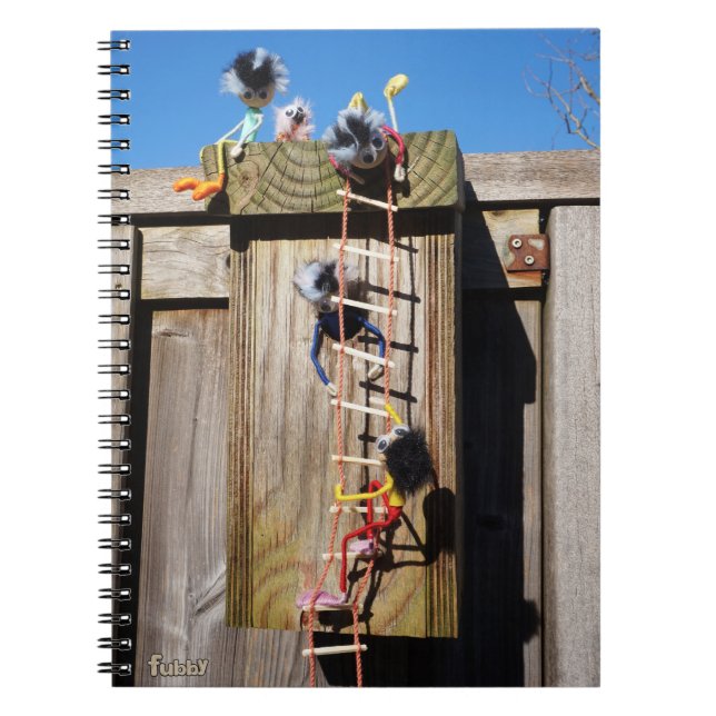 Fubby's climbing a birdhouse. notebook (Front)