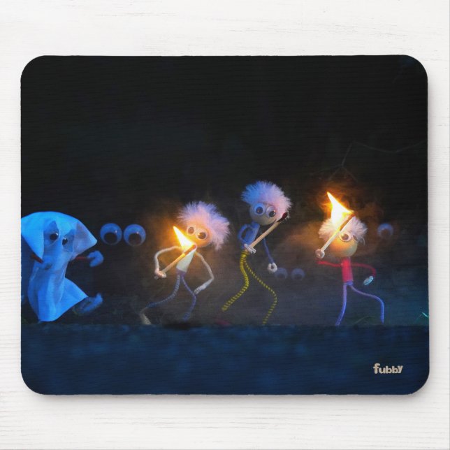 Fubby's on the haunting, hallowed joke. mouse mat (Front)