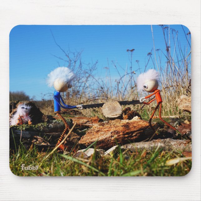 Fubby's who saw the trunk of tree. mouse mat (Front)