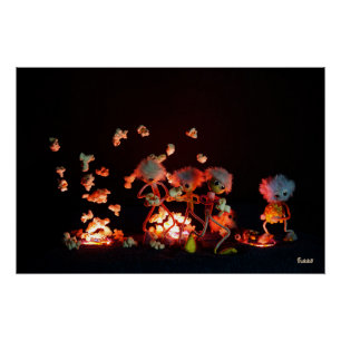 Fubby's with popcorn explosion from lava holes. poster
