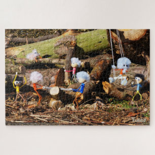 Fubby's working in their sawmill. jigsaw puzzle