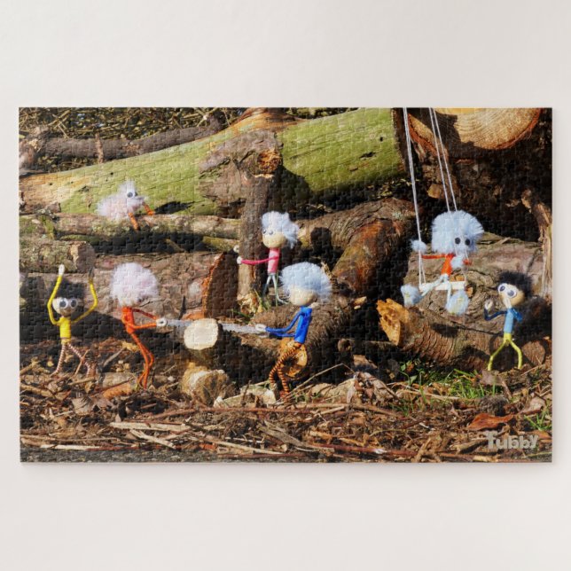 Fubby's working in their sawmill. jigsaw puzzle (Horizontal)