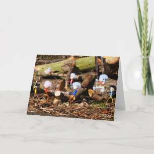 Fubby's working in their sawmill. thank you card
