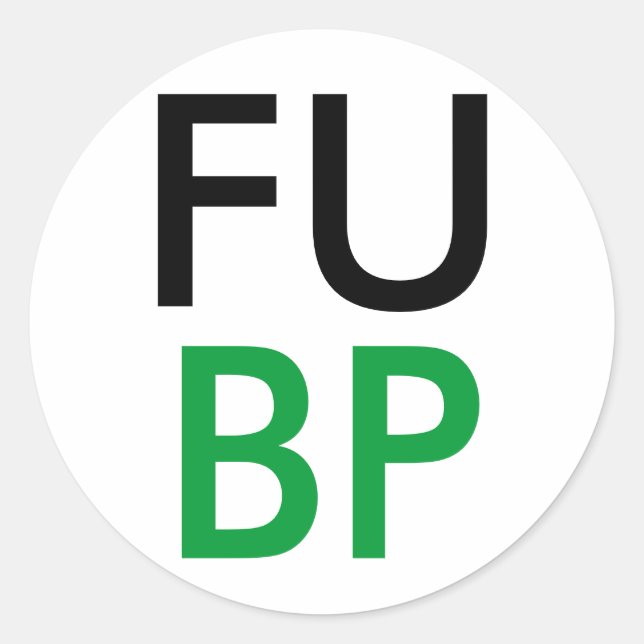 FUBP CLASSIC ROUND STICKER (Front)