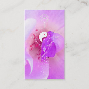 *~*  Fuchia Pink Lavender Violet Rose Floral Business Card