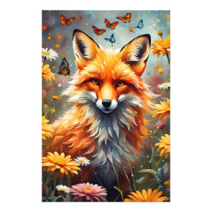 Fuchs auf der Wiese Photo Print