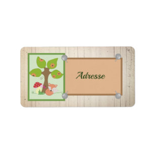 Fuchs unterm Baum Label