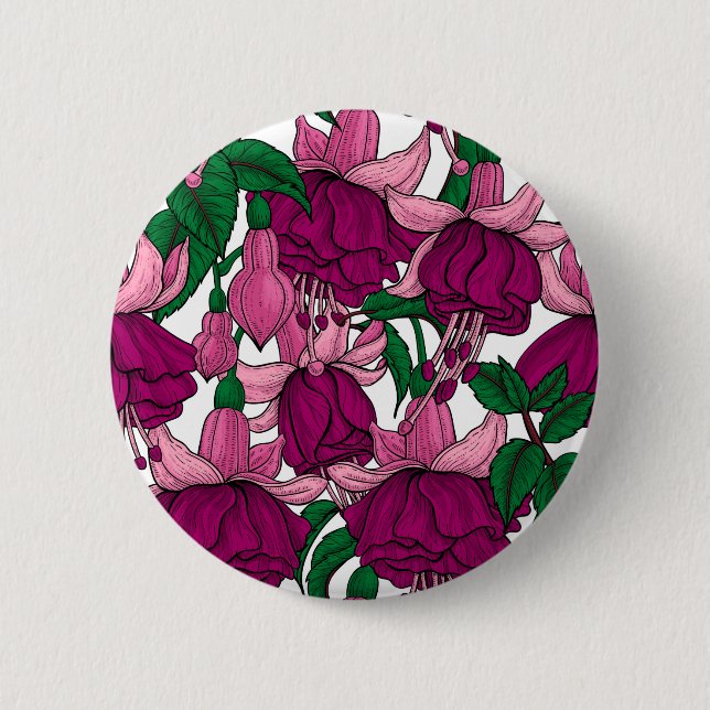 Fuchsia 6 Cm Round Badge (Front)