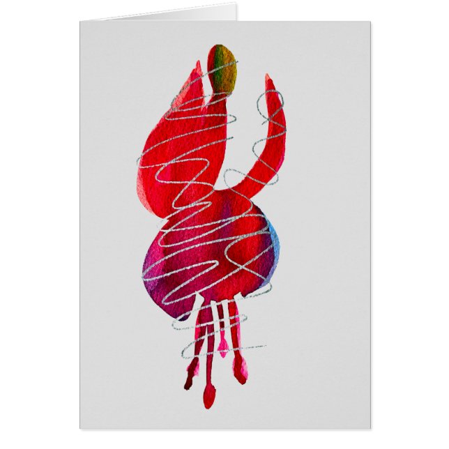 Fuchsia abstract watercolor floral (Front)