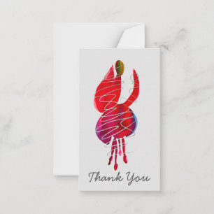 Fuchsia abstract watercolor floral card