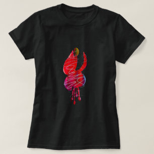 Fuchsia abstract watercolor floral T-Shirt