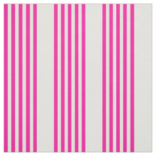 Fuchsia and beige five stripes pattern fabric