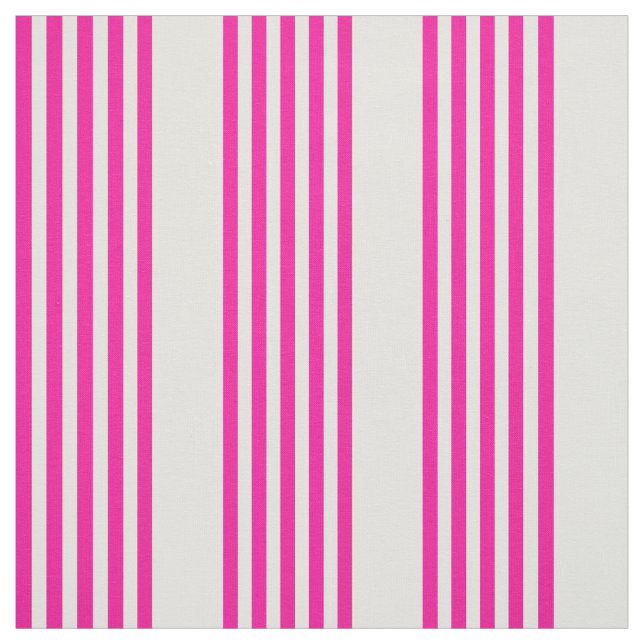 Fuchsia and beige five stripes pattern fabric (Swatch)