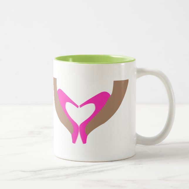 Fuchsia and Lime SHOE LOVE MUG (Right)