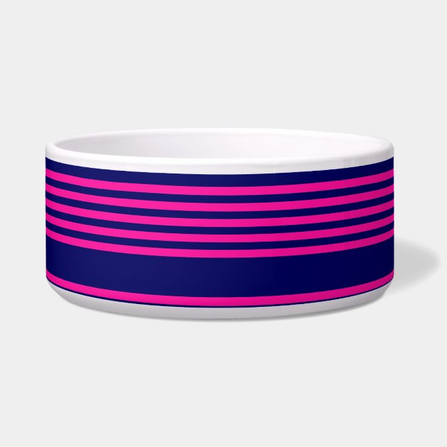 Fuchsia and navy blue five stripes pattern (Front)