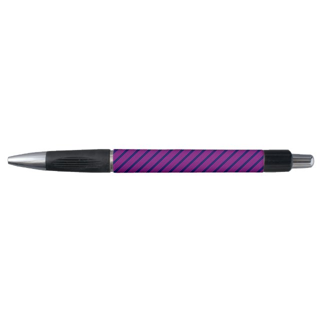 Fuchsia and navy blue five stripes pattern (Front)