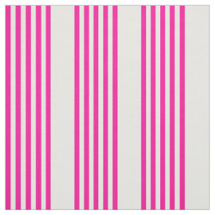 Fuchsia and white five stripes pattern fabric