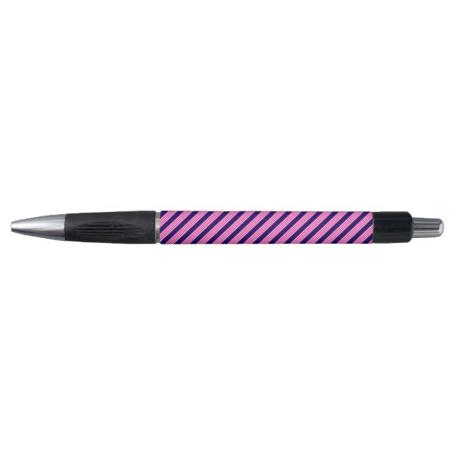 Fuchsia and white five stripes pattern with blue (Front)