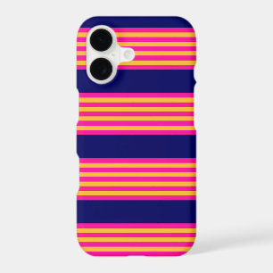Fuchsia and yellow stripes with navy blue