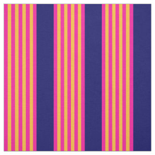 Fuchsia and yellow stripes with navy blue fabric