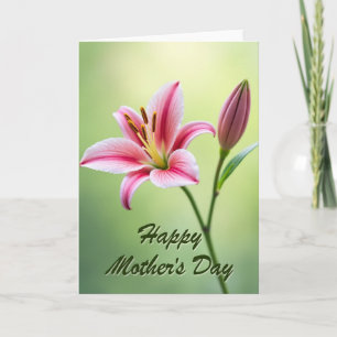 Fuchsia Blossom Mothers Day Card