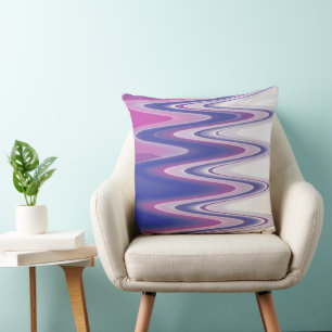 Fuchsia blue gray cushion