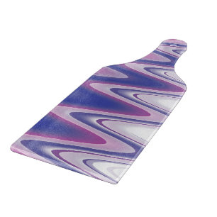 Fuchsia blue gray cutting board