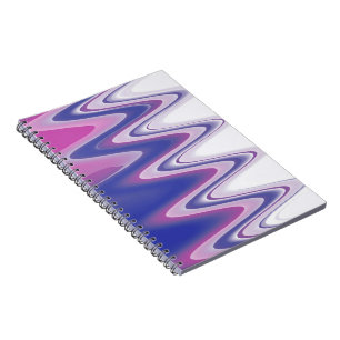 Fuchsia blue gray notebook