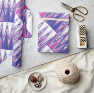 Fuchsia blue gray wrapping paper