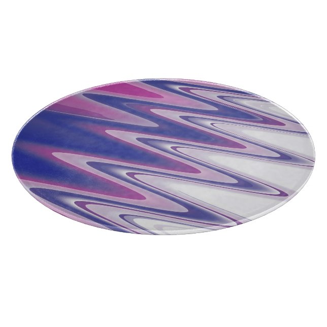 Fuchsia blue grey cutting board (Corner)