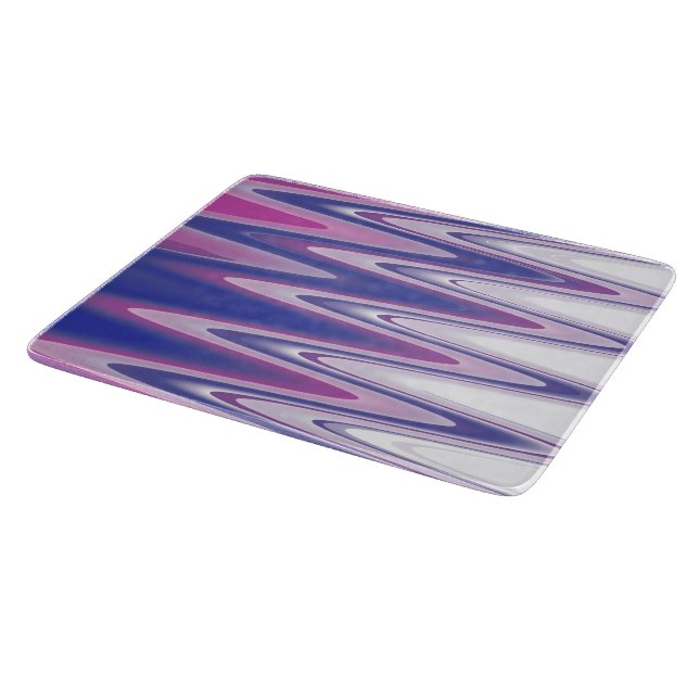 Fuchsia blue grey cutting board (Corner)