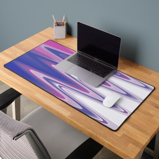 Fuchsia blue grey desk mat (Office 2)