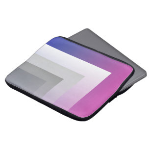Fuchsia blue grey laptop sleeve