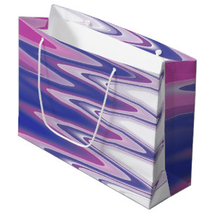 Fuchsia blue grey large gift bag