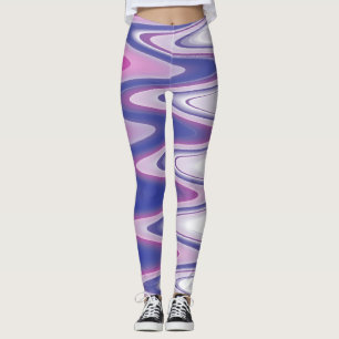 Fuchsia blue grey leggings