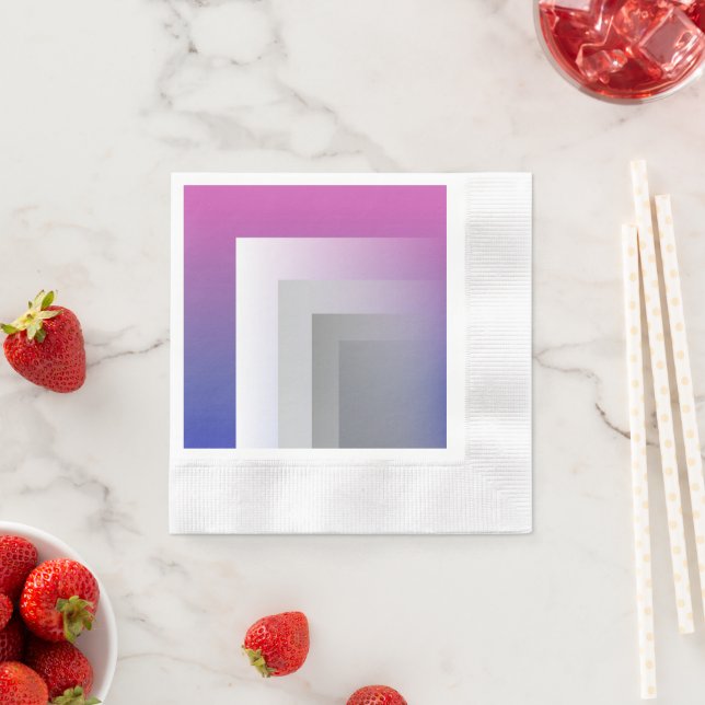 Fuchsia blue grey napkin (Insitu)