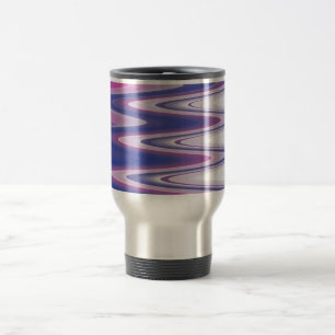 Fuchsia blue grey travel mug