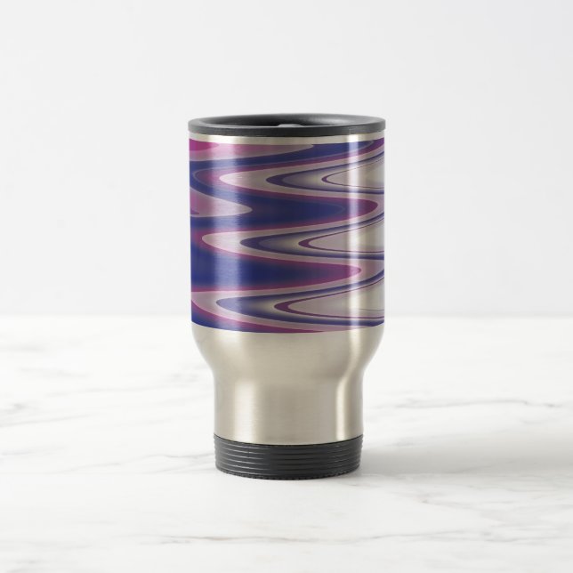 Fuchsia blue grey travel mug (Center)