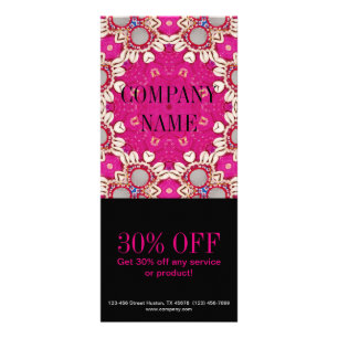 fuchsia bohemian chakra massage therapist Yoga Rack Card