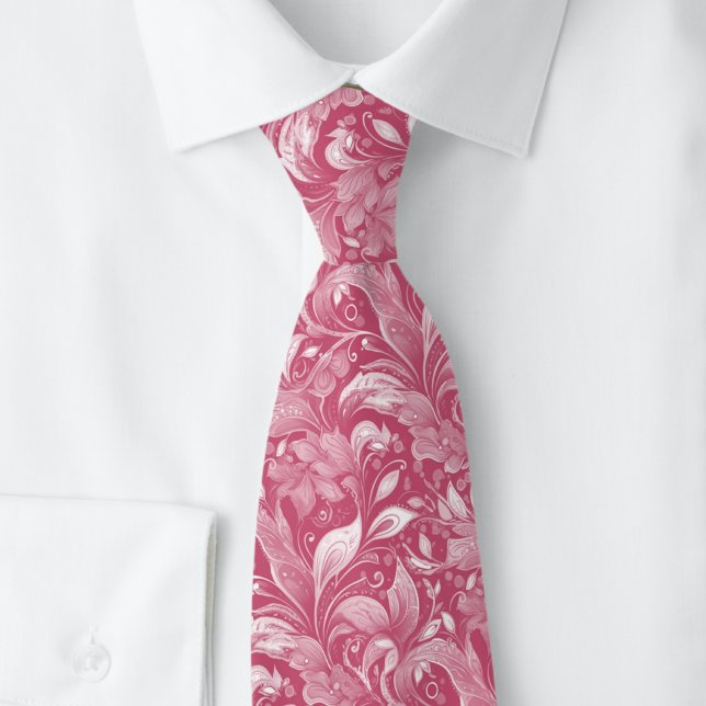 Fuchsia Botanical Batik Tie (Creator Uploaded)