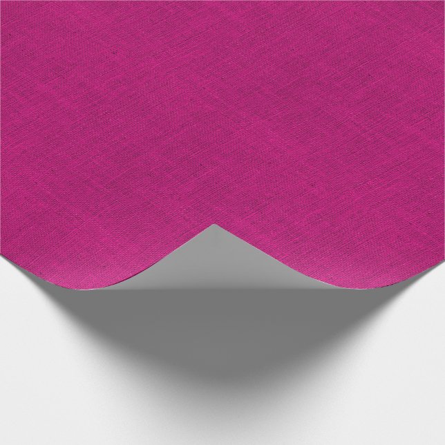 Fuchsia Burlap Texture Wrapping Paper (Corner)
