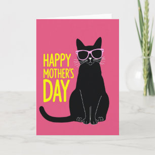 Fuchsia Cat Sunglasses Pattern Card