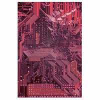 Fuchsia Cyber Circuit Board Tech Art Electronics