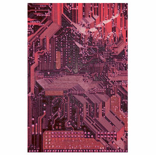 Fuchsia Cyber Circuit Board Tech Art Electronics Photo Sculpture Decoration