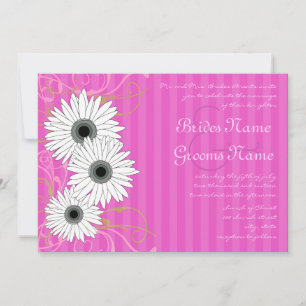 Fuchsia Daisy  Wedding Invitation