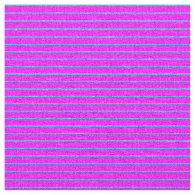 Fuchsia & Dark Turquoise Lined/Striped Pattern Fabric (Close Up)