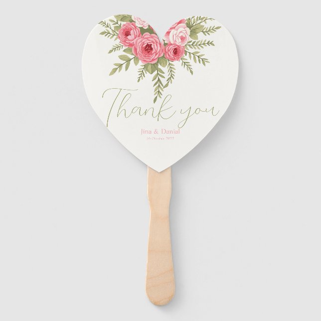 Fuchsia Dream Hand Fan (Back)
