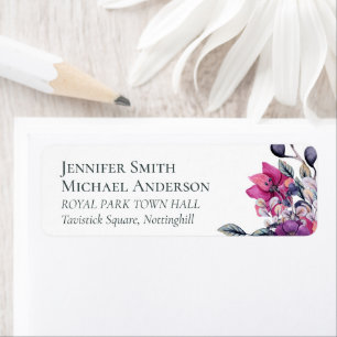 Fuchsia Dreams LABEL Return Address for Weddings